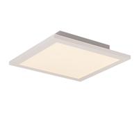 Panneau de plafond LED Plafonnier LED à grille Luminaire apparent plat, aluminium blanc, 18W 1440Lm blanc chaud, L 30 cm, salon cuisine