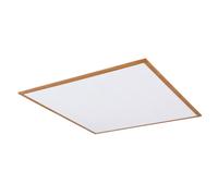 Panneau de plafond Panneau de plafond en saillie Lampe design de salon imitation bois, aluminium plastique, 1x LED 36 watts 2250 lumens blanc chaud, LxLxH 59x59x6,5 cm