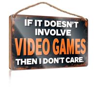 Panneau de porche à suspendre - Jeux vidéo : The Ultimate Interest - Panneau en bois à suspendre pour maison - Panneau mural en bois - Décoration de maison (23 x 35 cm)