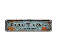 Panneau de porche, décoration rétro en aluminium 40 x 10 cm | Panneaux de jardin, décoration murale et porche - Pour jardin, terrasse, maison, porte d'entrée, salon, anniversaire, fête,