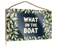 Panneau de porche extérieur « What items Are Essential For Your Boat ? » - Décoration de chambre à coucher - Panneaux amusants à suspendre (23 x 35 cm)