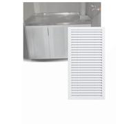 Panneau de porte à persiennes ventilées, Grille de flux d'air en alliage d'aluminium for armoire de cuisine, armoire, lames coudées à 45 °(HxW: 60x25cm/23.6x9.8in)