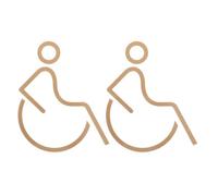 Panneau de Porte Accessible aux Personnes Handicapées Symbole | Montage Rapide, Reconnaissance, Grand Lettrage, Haute Visibilité, Conforme aux Normes D’accessibilité