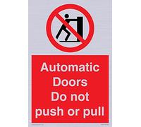 Panneau de porte automatique « Do not push or pull » - 200 x 300 mm - A4P