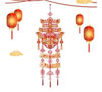 Panneau de porte avec chinois 2026 - Décoration de festival de printemps, ornement traditionnel du Nouvel An chinois | Cintre décoratif pour la maison, c'est-à-dire B. pour les anniversaires, les