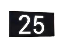 Panneau De Porte Avec Numéro Lumineux, 1 Pièce, Plaque Maison Moderne Et Minimaliste, Étanche, for, Villa, Décoration Murale Extérieure(13x28cm)