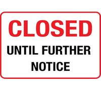 Panneau de porte « Closed Until Further Notice » en acrylique moderne pour maison, bureau, maison, 15,2 x 20,3 cm, accessoires de décoration d'intérieur, porte ou mur