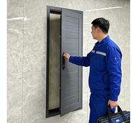 Panneau de porte d'accès verrouillable de 86,4 x 91,4 cm - Louvre invisible en aluminium pour systèmes de conduits de cloison sèche et murs extérieurs - Porte d'inspection de plomberie - 61 x 61 cm