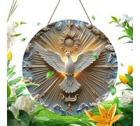 Panneau de porte de bienvenue, couronne de porte d'entrée en bois rustique avec colombes de la paix, décoration murale de ferme, crochet de porte, panneau de bienvenue oiseau pour Noël, pendaison de