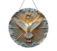 Panneau De Porte De Bienvenue - Panneau De Porte D'entrée Rustique En Bois Avec Colombes De La Paix, Décoration Murale De Ferme, Panneaux De Bienvenue Pour Noël, Pendaison De Crémaillère, Cintre De Po