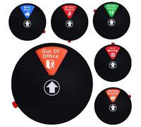 Panneau de porte de bureau - Panneau de porte rotatif - Out of Office, Do not Disturb, Back Soon, Working Remotely, In a Meeting, Please Knock - Double montage pour portes, fenêtres ou murs