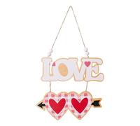 Panneau de porte de Saint-Valentin en bois à suspendre en forme de bienvenue avec citation romantique Kiss Me, décoration durable et résistante aux intempéries | Charmant acent