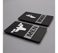 Panneau de porte de toilette avec symboles graphiques Idéal pour bureau et salle de bain