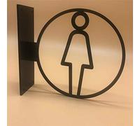 Panneau de porte de toilettes 3D à fixation latérale, pour hommes et femmes. Conet femmes. Conseils et guide d'utilisation. Plaque acrylique créative 20 x 18 cm (7,9 x 7,1 pouces), lot de 3.