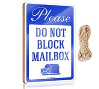 Panneau de porte d'entrée amusant en bois « Please Do Not Block » - Accessoire de bureau - 15 x 28 cm