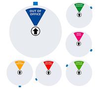 Panneau de porte « Do Not Disturb/Come in Welcome/Out of Office/in a Meeting/Back Soon/Working Remotely », panneau de porte d'intimité qui permet aux autres de savoir si vous êtes disponible ou non