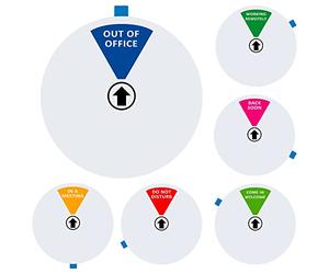 Panneau de porte « Do Not Disturb/Come in Welcome/Out of Office/in a Meeting/Back Soon/Working Remotely », panneau de porte d'intimité qui permet aux autres de savoir si vous êtes disponible ou non