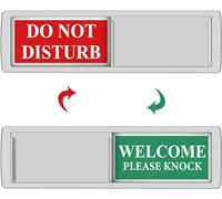Panneau de porte « Do Not Disturb » - Panneau de porte « Meeting in Progress » - Vert et rouge - Idéal pour la thérapie, le sommeil, la session en cours, le traitement de spa, 17,8 x 5,1 cm
