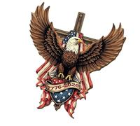 Panneau de porte en bois pour 250e anniversaire des États-Unis - Couronne de 250 ans de libertés pour porte d'entrée - Décoration murale - Fournitures de fête - Couronne en bois à suspendre