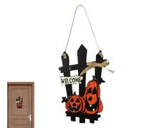 Panneau de porte Halloween Ornements en bois fantôme effrayants