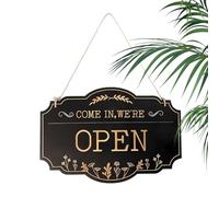 Panneau de porte ouvert | Indicateur vintage peint à la main | Panneau Open Close - Pour famille, étudiants, adultes, intérieur, bureau, magasin, magasin commercial et extérieur