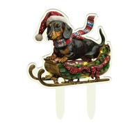 Panneau de porte personnalisé « Keep Off The Grass » avec piquet de Noël! Décoration festive en bois pour vacances en plein air (B, 40 x 30 cm)