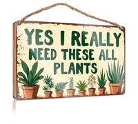 Panneau de porte pour porte d'entrée extérieur Yes I Really Need These All Plants. Panneau de porte décoratif à suspendre pour piscine et décoration extérieure (15 x 28 cm)