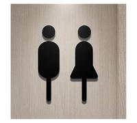 Panneau de porte toilettes en matériau qualité | Multicolore 18x11cm et 25x16cm for les bureaux, les restaurants et les lieux : il fournit des conseils(3,25x16cm)