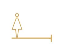 Panneau De Porte WC En Métal Suspendu Sur Le Côté, 20,7x32cm / 8,1X12,6 Pouces Signe De Toilettes For Hommes Et Femmes Signalisation De Salle De Bains D'hôtel Signalisation De Toilettes Signalisation