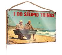 Panneau de porte « Work From Home » avec inscription « Don'T Follow Me I Do Stupid Things » - Décoration de bureau