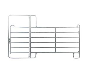 Panneau de pré galva avec portillon équitation Kerbl Argenté 240 cm