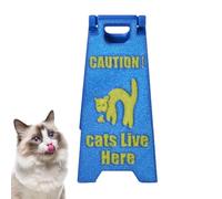 Panneau de précaution pour chat, panneau de vomi de chat, amusant et décoratif imprimé, panneau de précaution exquis de bâillon nouveau, panneau de chat de cour à utiliser