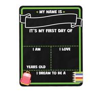 Panneau de premier jour d'école - Tableau noir double face réinscriptible - Accessoires de photographie scolaire pour , filles, étudiants, d'âge préscolaire
