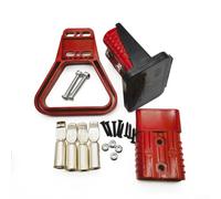 Panneau de prise 175 A pour connecteur pour Anderson encastré + poignée (rouge)