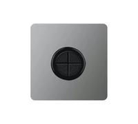 Panneau de prise de câble de type 86 - Couverture décorative avec coussinet en caoutchouc - Fournitures de matériel électrique - Accessoires de câblage (gris, 21 mm)