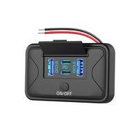 Panneau de Prise de Courant Mural USB 78 W 4 12 V, Double PD 36 W et Double QC3.0 18 W avec Interrupteur à Bouton