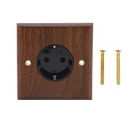 Panneau de Prise D'interrupteur Mural électrique Rétro Standard de L'UE 16 A 250 V, Noyer Noir, Respectueux de L'environnement, élégant avec des Propriétés Non Dommageables pour