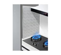 Panneau de protection thermique magnétique autocollant - Panneau en aluminium ignifuge pour protéger les armoires, les murs et le réfrigérateur de la chaleur de la cuisinière/four