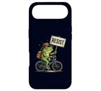 Panneau de Protestation Amusant « Resist Frog on Bicycle » Coque pour iPhone Air