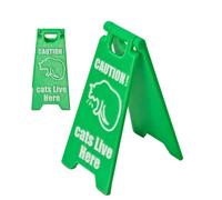 Panneau de prudence pour chat, panneau d'avertissement de vomi de chat | Panneau d'avertissement amusant pour la maison, le bureau, l'extérieur