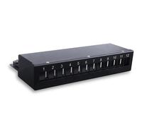 Panneau De Raccordement Africblanc À 8 Ports Et 12 Ports,Boîtier Blindé Pour Prises Jack Rj45 Keystone,Support Mural De Bureau.12-Port.