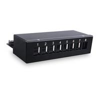 Panneau De Raccordement Africblanc À 8 Ports Et 12 Ports,Boîtier Blindé Pour Prises Jack Rj45 Keystone,Support Mural De Bureau.8-Port.