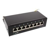 InLine - Tableau de connexions - montable sur mur - RJ-45 X 8 - noir, RAL 9005