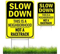 Panneau de ralentissement 40,6 x 30,5 cm Ceci est un quartier, pas un hippodrome Panneaux de ralentissement pour quartiers | Panneau de ralen