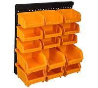 Panneau de rangement pour petits objets avec 9 petits récipients + 6 récipients de taille moyenne En polypropylène