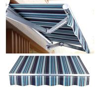 Panneau de rechange imperméable avec protection UV pour extérieur, 6 x 3,5 m, bleu, toile durable pour balcon et terrasse