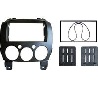 Panneau de Reconstruction 2 Din pour Mazda 2010 Demio 2007+ Stereo Radio Connection Fascia Dash Trim Black Kit