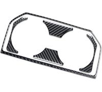 Panneau de recouvrement de porte-gobelet pour le drain arrière en fibre de carbone pour F-150 2017-2019 noir