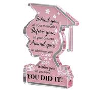 Panneau de remise de diplôme en acrylique, figurine féminine en acrylique | Décoration de table inspirante année 2026 à placer sur une bibliothèque, dans la maison, dans l'appartement, sur un comptoir