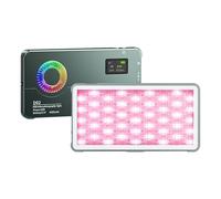 Panneau de remplissage LED portable RVB de poche 10 W 2500 K 9000 K à intensité variable 20 effets d'éclairage de scène Batterie intégrée Adaptateur griffe pour Vlog Live Streaming Conférence